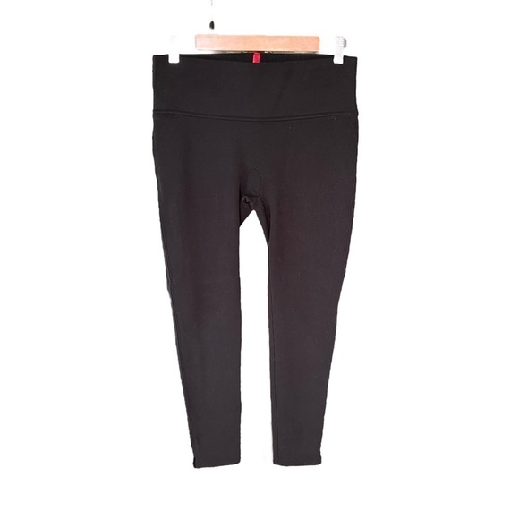 SPANX - Ankle Length Ponte Hem Slit Leggings   Tights Pants Black Sz L - Picture 2 of 8